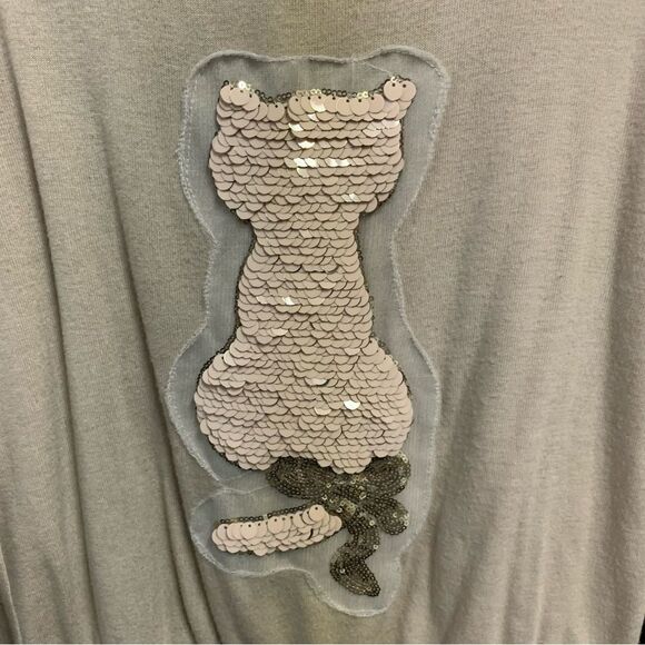 BOBEAU Sequined Cat Pull-over Sweater - Picture 3 of 5